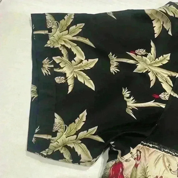 Point Zero Hawaiian hula girls print short sleeve shirt button up men’s size 3XL - Picture 7 of 13